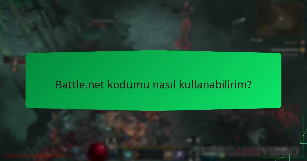 Battle.net kodumu nasıl kullanabilirim?