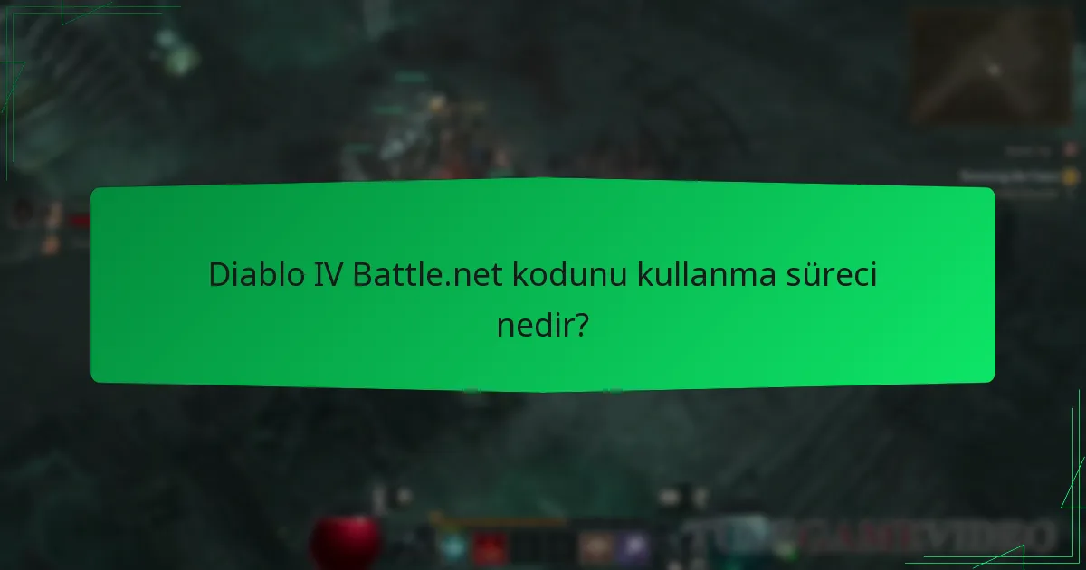 Diablo IV Battle.net kodunu kullanma süreci nedir?