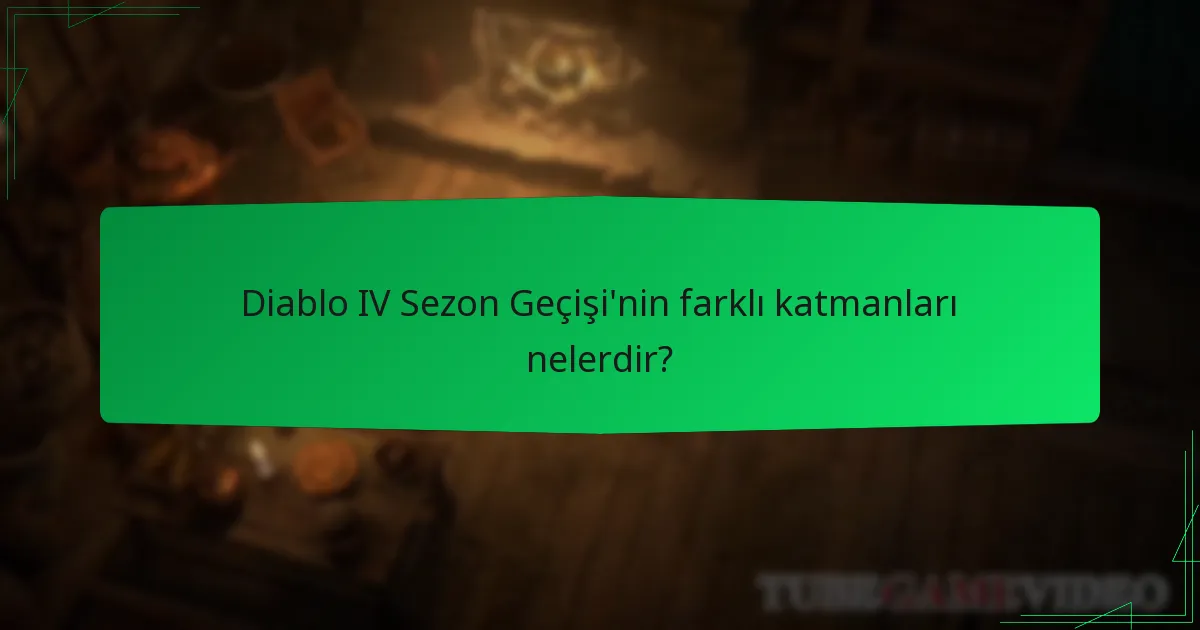 Diablo IV Sezon Geçişi ne zaman başlar ve biter?